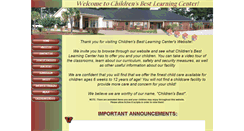 Desktop Screenshot of childrensbestlearningcenter.com