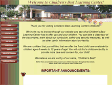 Tablet Screenshot of childrensbestlearningcenter.com